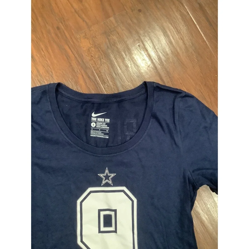 Tony Romo 9 Dallas Cowboys Nike Womens Pride 2 T-Shirt Blue Short Sleeve Tee S